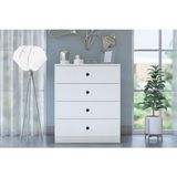 Metalia Gm 083 Almina 4 Çekmeceli Beyaz Şifonyer 90 cm Yükseklik 80 cm Derinlik 47 cm