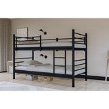 Metalia GM-129 Siyah 90x190 cm Level Ayrılabilir Çiftli Ranza