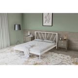Metalia Gm 227 Gözde Dublex Metal Karyola Beyaz 150X200 - 150 x 200 cm