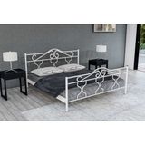 Metalia Gm 301 Gold Çift Kişilik Metal Karyola Beyaz 150X200 - 150 x 200 cm