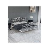 Metalia Gm 301 Gold Çift Kişilik Metal Karyola Beyaz 150x200
