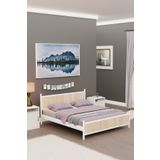Metalia Gm 305 Modern Çift Kişilik Ahşap Metal Beyaz Sonomo Karyola 160X200