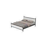 Metalia GM 305 Modern Çift Kişilik Ahşap Metal Siyah Beyaz 140x190 cm Karyola