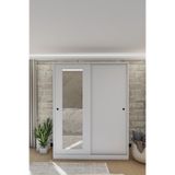 Metalia GM 347 Menekşe Beyaz Sürgülü Gardırop