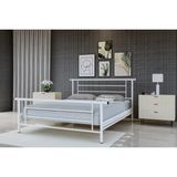 Metalia Gm 412 Zambak Çift Kişilik Metal Karyola Beyaz 160X200 - 160 x 200 cm