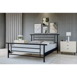 Metalia Gm 412 Zambak Çift Kişilik Metal Karyola Siyah 150X200 - 150 x 200 cm