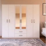 Metalia GM0033 6 Kapaklı 2 Çekmeceli Aynalı Gardrop