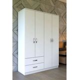 Metalia GM080 Dekor 4 Kapılı 2 Çekmeceli Gardrop