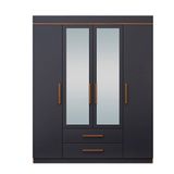 Metalia GM815 Nisa Delüx 4 Kapı 2 Çekmeceli Gardrop