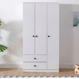 Metalia Home Düğme 3 Kapaklı 2 Çekmeceli Gardırop