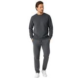 METALIC Antrasit Relaxed Fit Bisiklet Yaka Sweatshirt Düz Paça Erkek Eşofman Takımı M