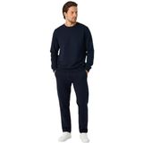 METALIC Lacivert Relaxed Fit Bisiklet Yaka Sweatshirt Düz Paça Erkek Eşofman Takımı 2XL