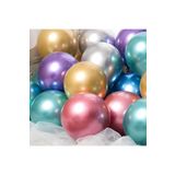 Metalik 10 Adet karışık Renk Balon