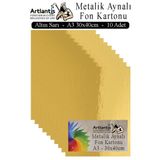 Metalik Aynalı Fon Kartonu 10 Lu A3 30X42 Cm 1 Paket Okul Sınıf Dekoratif Pırıltılı Folyo Kağıt Dekoratif Anasınıfı Kreş