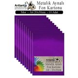 Metalik Aynalı Fon Kartonu 10 Lu A4 20X30 Cm 1 Paket Okul Sınıf Dekoratif Pırıltılı Folyo Kağıt Dekoratif Anasınıfı Kreş