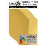 Metalik Aynalı Fon Kartonu 10 Lu A5 15X20 Cm 1 Paket Okul Sınıf Dekoratif Pırıltılı Folyo Kağıt Dekoratif Anasınıfı Kreş