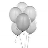 Metalik Balon Beyaz 10 Adet