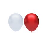 Metalik Balon Seti 100 Adet ( Beyaz, Kırmızı)
