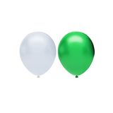Metalik Balon Seti 100 Adet ( Beyaz, Koyu Yeşil)