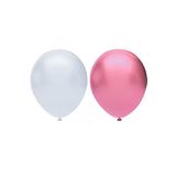 Metalik Balon Seti 100 Adet ( Beyaz, Pembe)