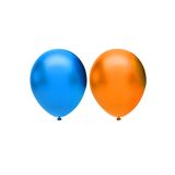 Metalik Balon Seti 100 Adet ( Koyu Mavi, Turuncu)