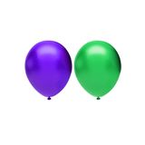 Metalik Balon Seti 100 Adet ( Mor, Koyu Yeşil )