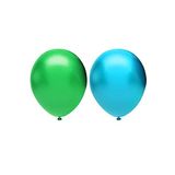 Metalik Balon Seti 50 Adet ( Açık Mavi, Koyu Yeşil)