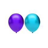 Metalik Balon Seti 50 Adet ( Açık Mavi, Mor)