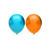 Metalik Balon Seti 50 Adet ( Açık Mavi, Turuncu)