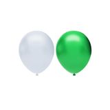Metalik Balon Seti 50 Adet ( Beyaz, Koyu Yeşil)