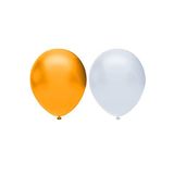 Metalik Balon Seti 50 Adet ( Beyaz, Turuncu)