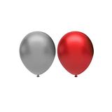 Metalik Balon Seti 50 Adet ( Kırmızı, Gümüş)