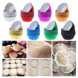 Metalik Folyo Cupcake Kalıbı Muffin Pet Kapsül No:3 (150 Adet) Karışık Renk