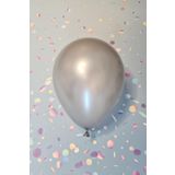 Metalik Gümüş Balon 12" 30 Cm Metalik Balon 10lu Paket