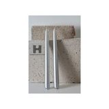 Metalik Gümüş Renk 2 Li Şamdan Mum (Çap 2.2 Boy 25CM)
