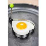 Metalik Kalp Şeklinde Metal Omlet Yumurta Ve Krep Kalıbı, Dayanıklı Mutfak Aksesuarı
