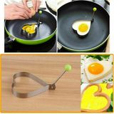 Metalik Kalp Şeklinde Metal Omlet Yumurta ve Krep Kalıpları Midastech