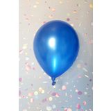 Metalik Mavi Balon 12" 30 Cm Metalik Balon 10lu Paket