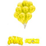 Metalik Parlak Renkli 10'lu Paketli Balon 12 Inç - Sarı