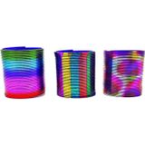 Metalik Renkli Stres Yayı Desenli Oyuncak Stres Yayı - 5 cm çapında - 1 Adet