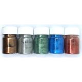 Metalik Sedefli Pigment Toz Boya Seti 5 Renk Set
