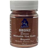 Metalik Toz Boya Bronz 10 gr Yenilebilir Simli Boya