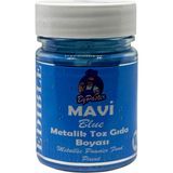 Metalik Toz Boya Mavi 10 gr Yenilebilir Simli Boya