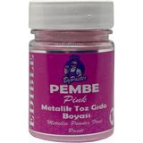 Metalik Toz Boya Pembe 10 gr Yenilebilir Simli Boya