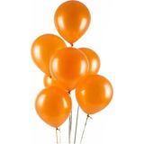 Metalik Turuncu Balon 12" 30 cm Metalik Balon 10LU Paket - Renkli