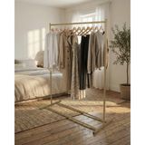 Metaliz Gold Metal Konfeksiyon Askısı - Minimalist Elbise Askılığı - Butik Tipi Eşek Askı