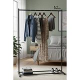 METALİZ YENİLİKÇİ TASARIMLAR Siyah Metal Konfeksiyon Askısı - Minimalist Elbise Askılığı - Butik Tipi Eşek Askı