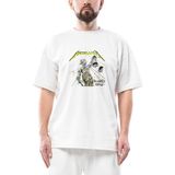Metallica And Justice For All Oversize Beyaz Tişört - XL