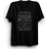 Metallica, Black Album, Rock, Metal Tişört - Beyaz - XL