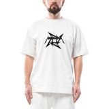 Metallica Blade Logo Oversize Beyaz Tişört - XL